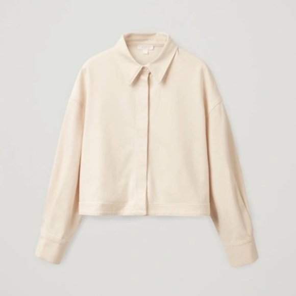 Cos Cropped Cotton Shirt, Size 2 / Small - Picture 1 of 5